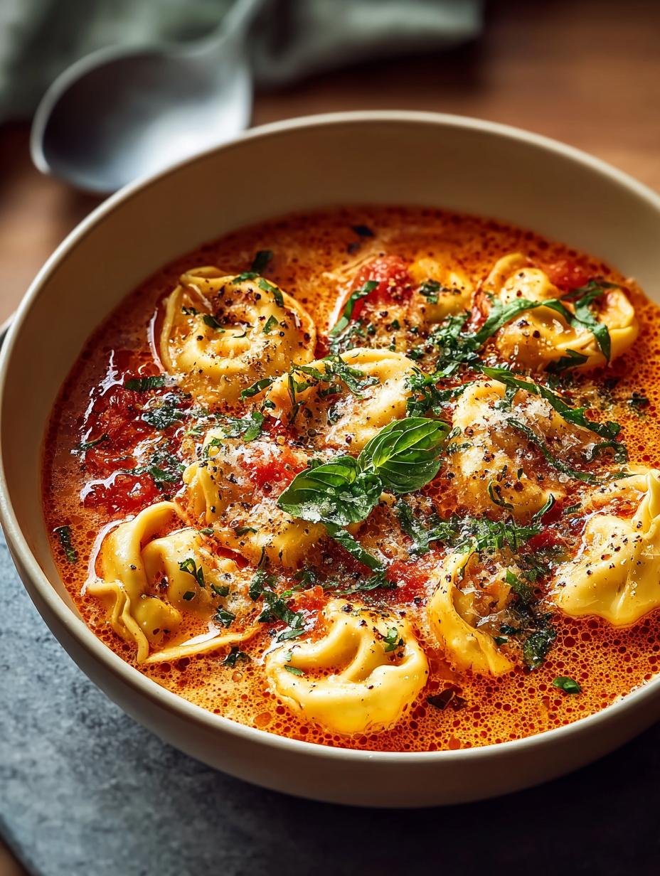 Delicious Cheesy Tomato Tortellini Soup to Savor 2 Delicious Cheesy Tomato Tortellini Soup to Savor - Cheesy Tomato Tortellini Soup - additional detail