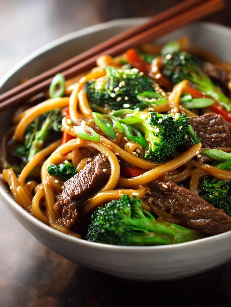 Chinese Beef Broccoli Noodles