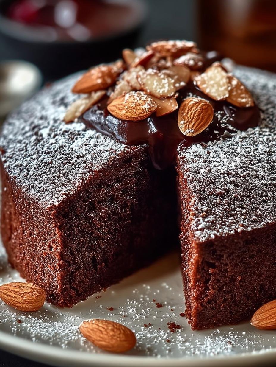 Chocolate Almond Yogurt Cake
