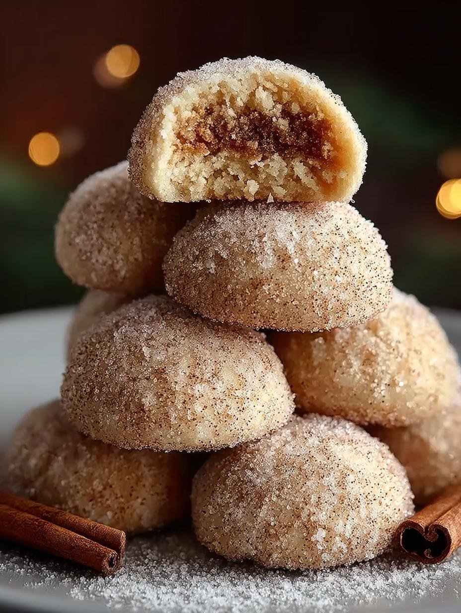 Cinnamon Sugar Snowball Cookies