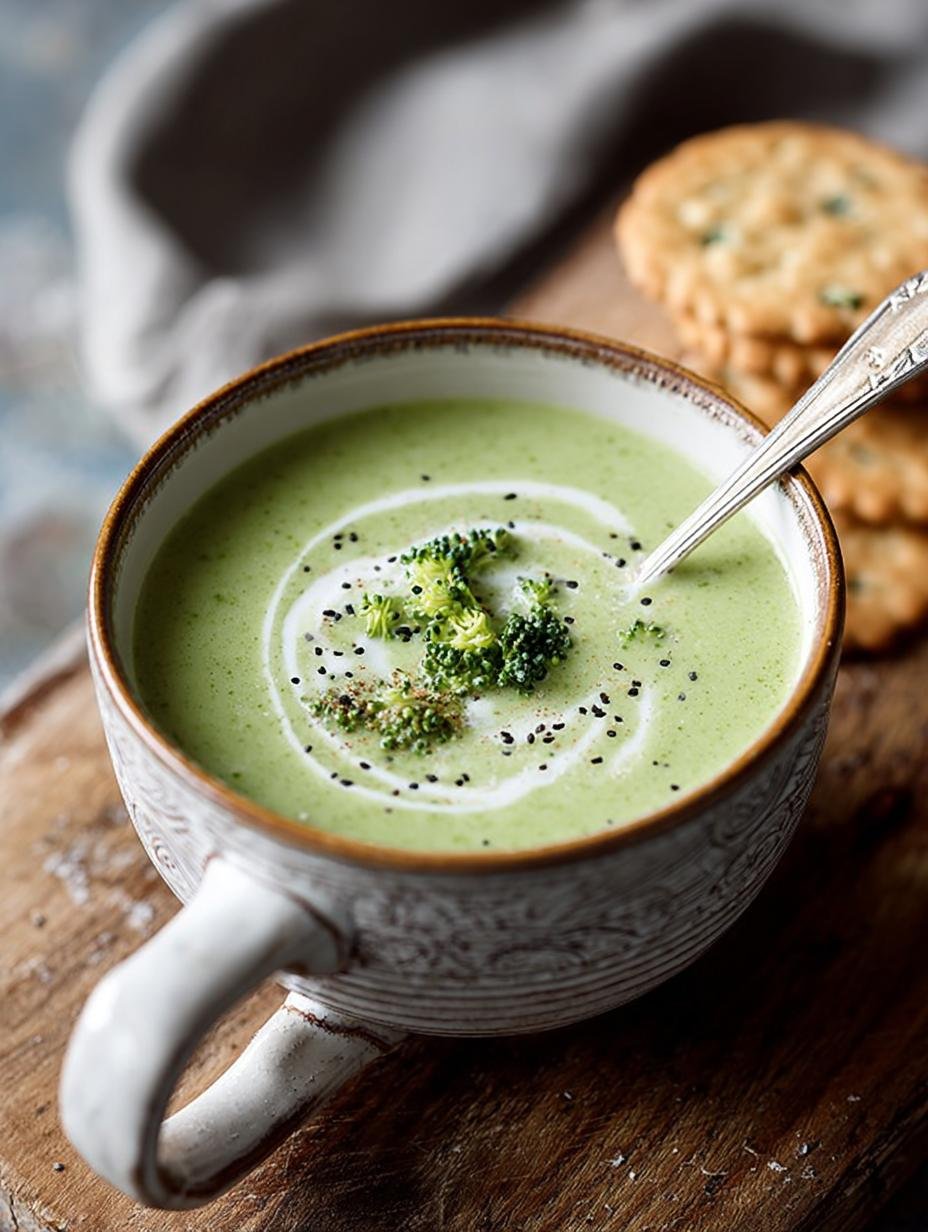 Creamy Broccoli Soup with Smoked Gouda Comfort - Creamy Broccoli Soup with - main visual representation