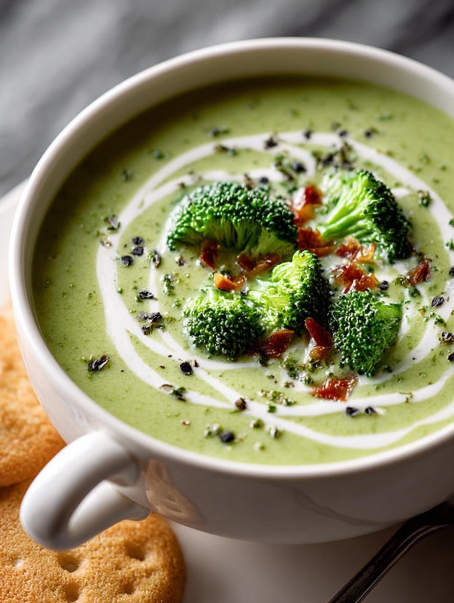 Creamy Broccoli Soup with Smoked Gouda Comfort - Creamy Broccoli Soup with - additional detail