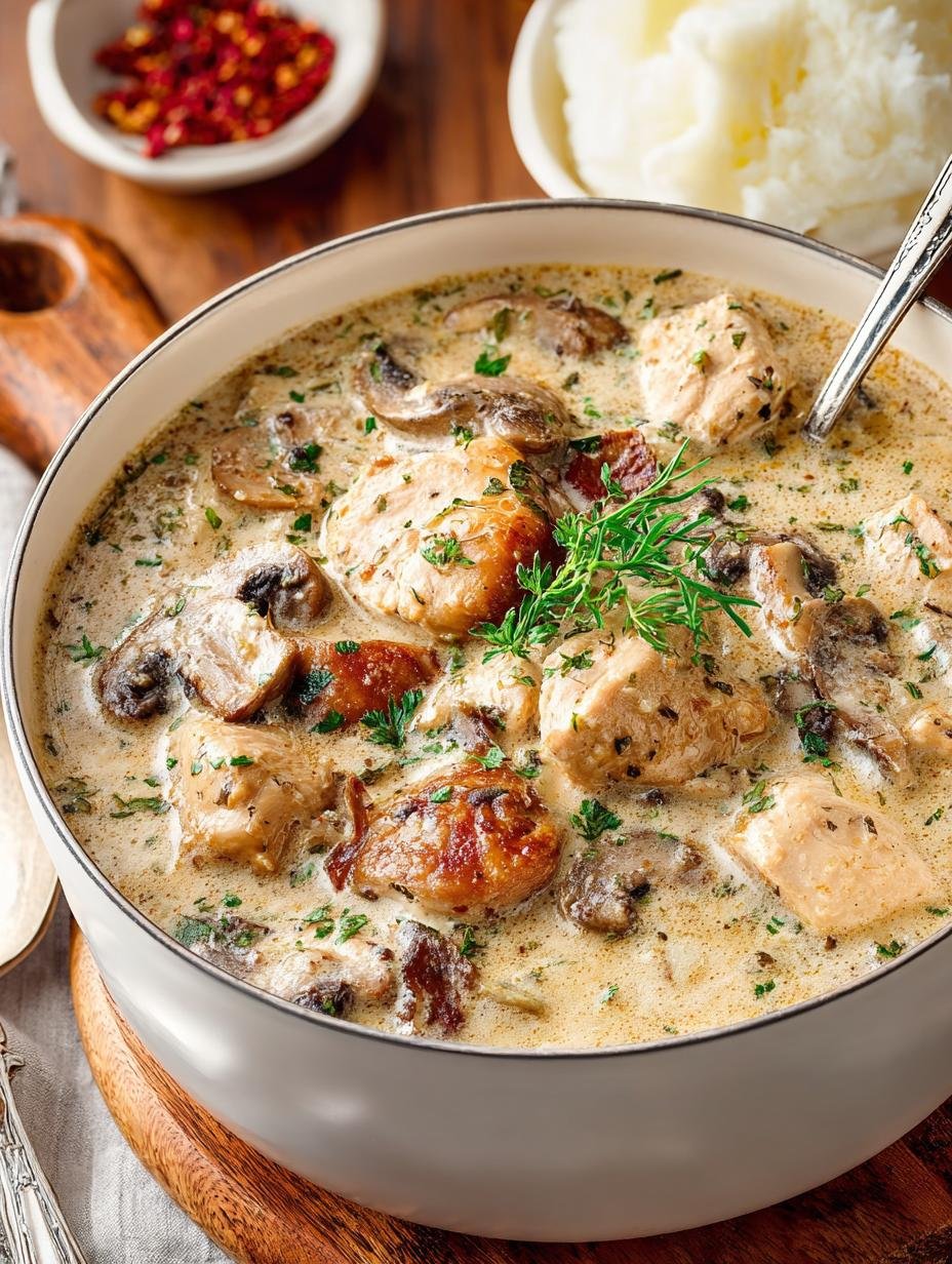 Creamy Chicken Mushroom Soup: 10 Comforting Secrets 2 Creamy Chicken Mushroom Soup: 10 Comforting Secrets - Creamy Chicken Mushroom Soup - additional detail