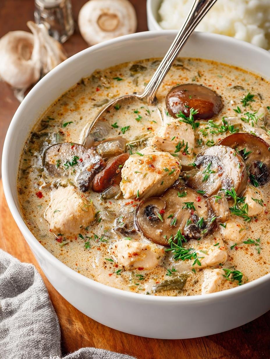 Creamy Chicken Mushroom Soup