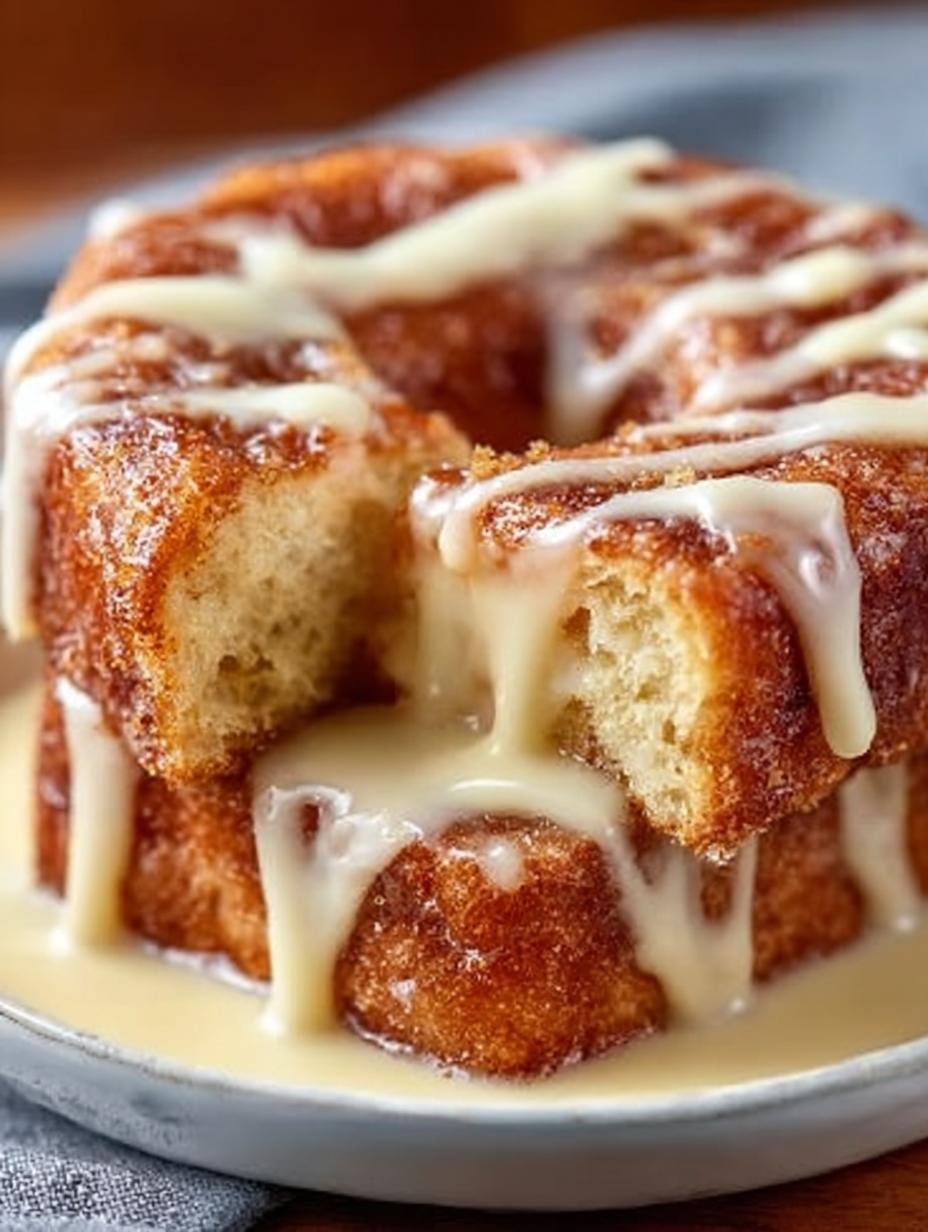Creamy Eggnog Donut Bread