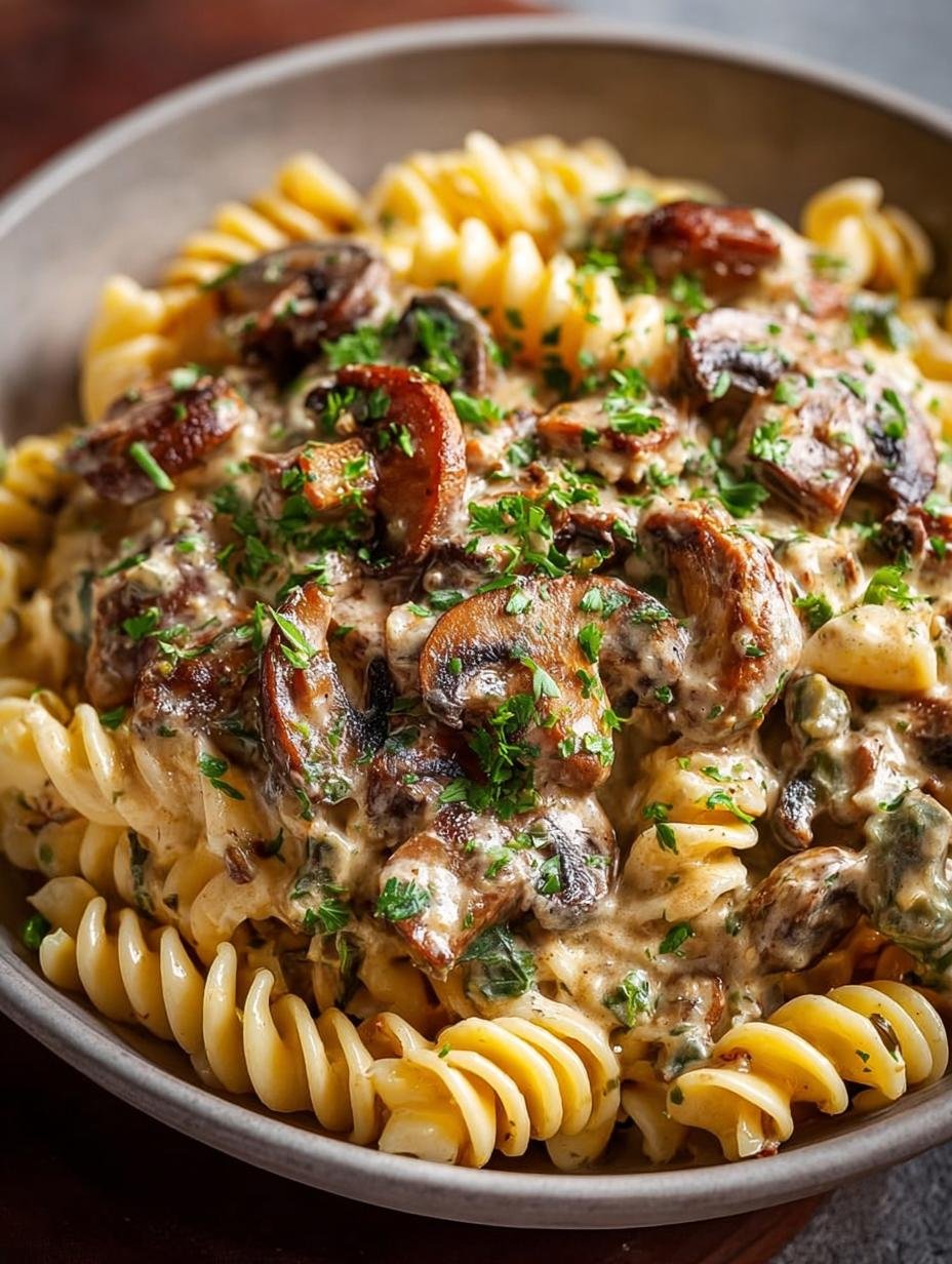 Delicious Creamy Vegan Mushroom Stroganoff Recipe 2 Delicious Creamy Vegan Mushroom Stroganoff Recipe - Creamy Vegan Mushroom Stroganoff - additional detail