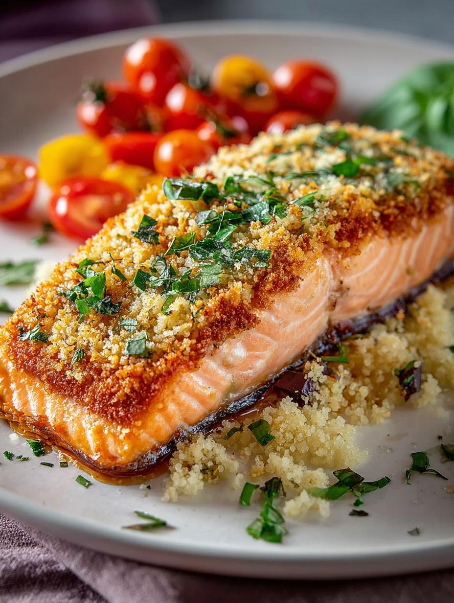 Crispy Parmesan Salmon Bake