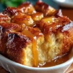 Croissant Bread Pudding with Caramel: A Sweet Delight 3 Croissant Bread Pudding with