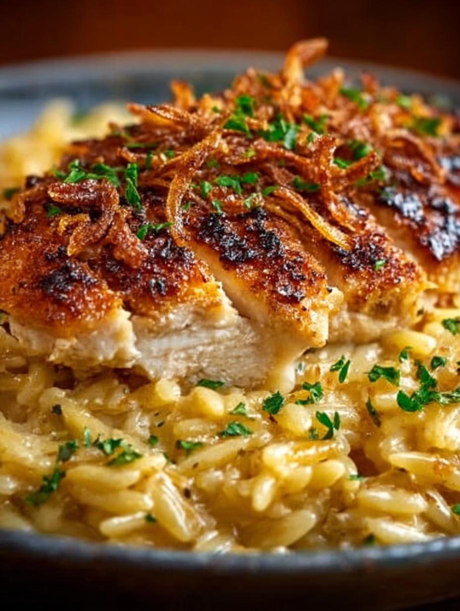 French Onion Chicken Orzo: 6 Comforting Steps to Savor 1 French Onion Chicken Orzo: 6 Comforting Steps to Savor - French Onion Chicken Orzo - main visual representation