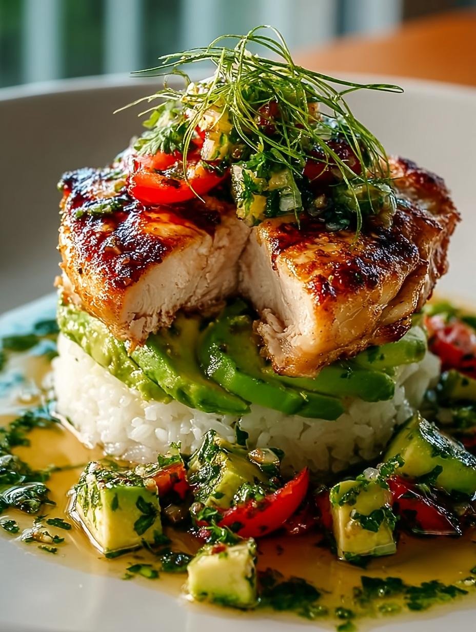 Honey Lime Chicken Avocado Rice Stack: 5 Flavorful Layers - Honey Lime Chicken Avocado - main visual representation