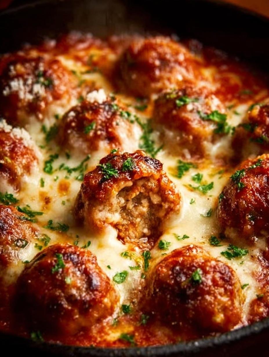 Juicy Chicken Parmesan Meatballs