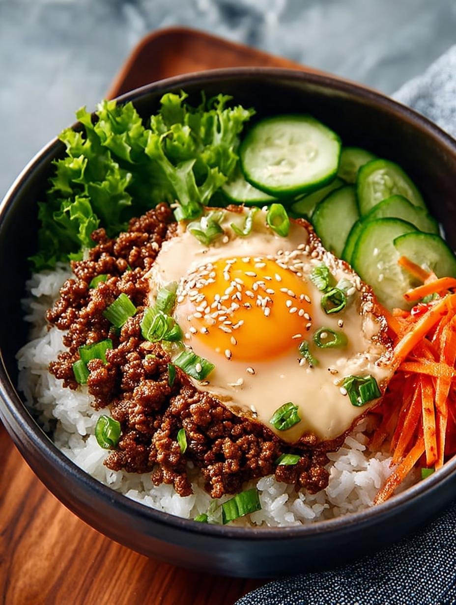 Korean Beef Rice Bowls with Gochujang Mayo Delight - Korean Beef Rice Bowls - main visual representation