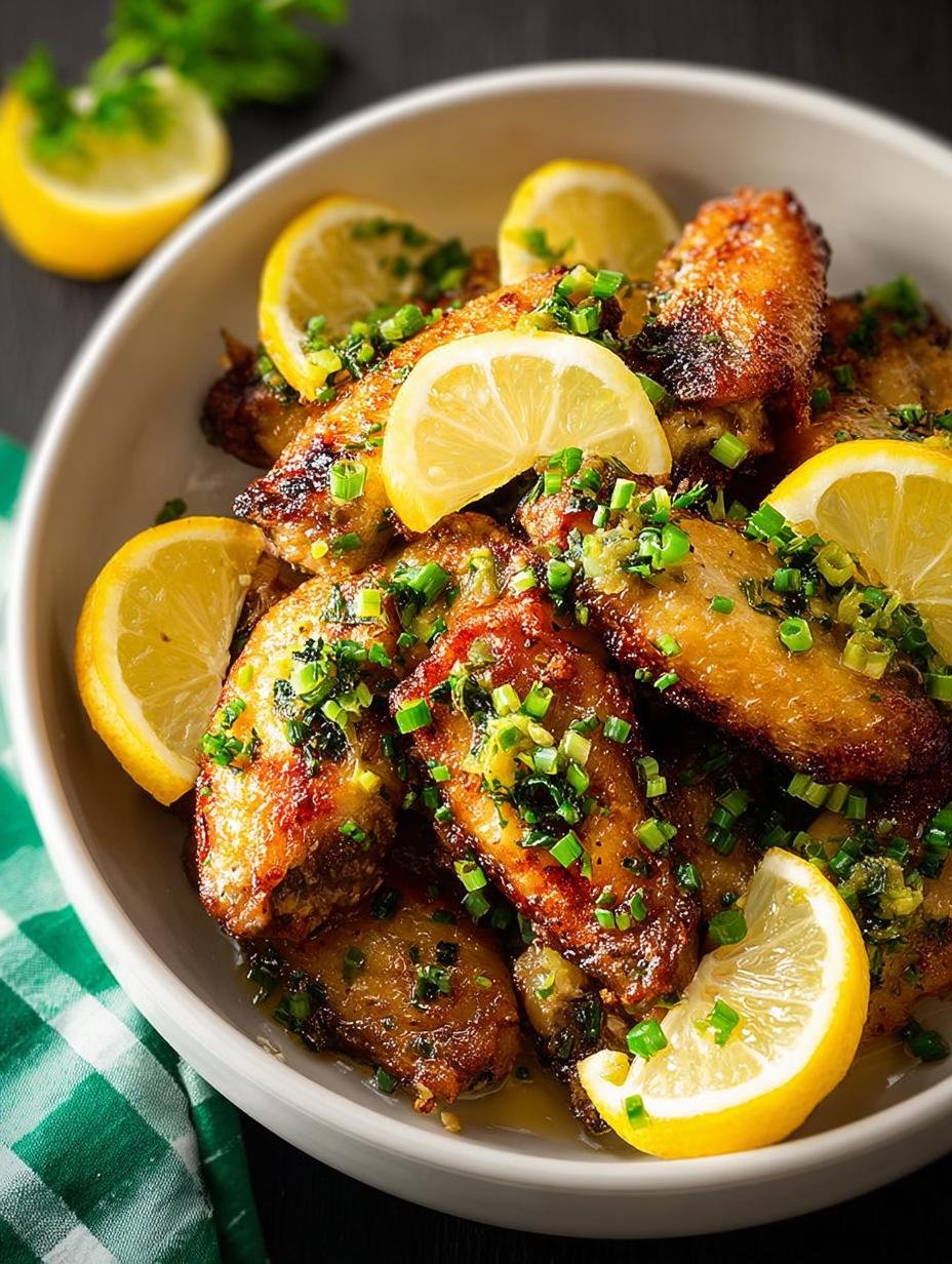 Lemon Garlic Chicken Wings
