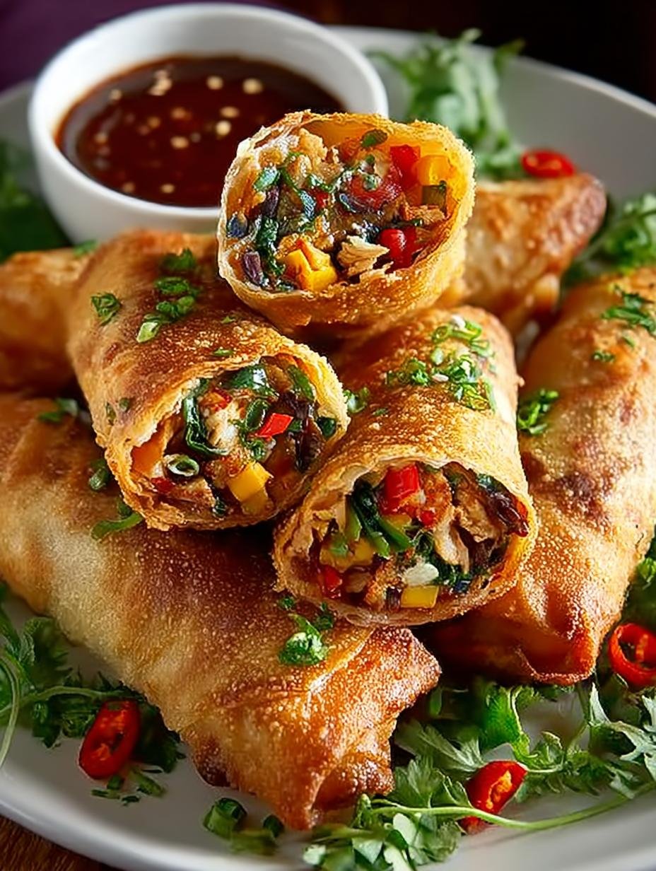 Mexican Chicken Egg Rolls