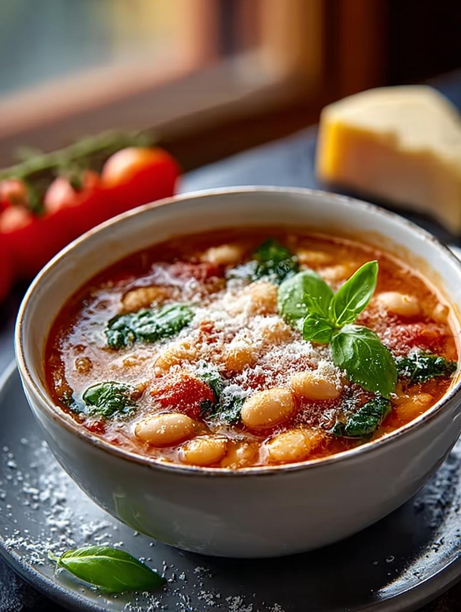 Parmesan Tomato Cannellini Bean Soup: 5 Comforting Ingredients - Parmesan Tomato Cannellini Bean - main visual representation
