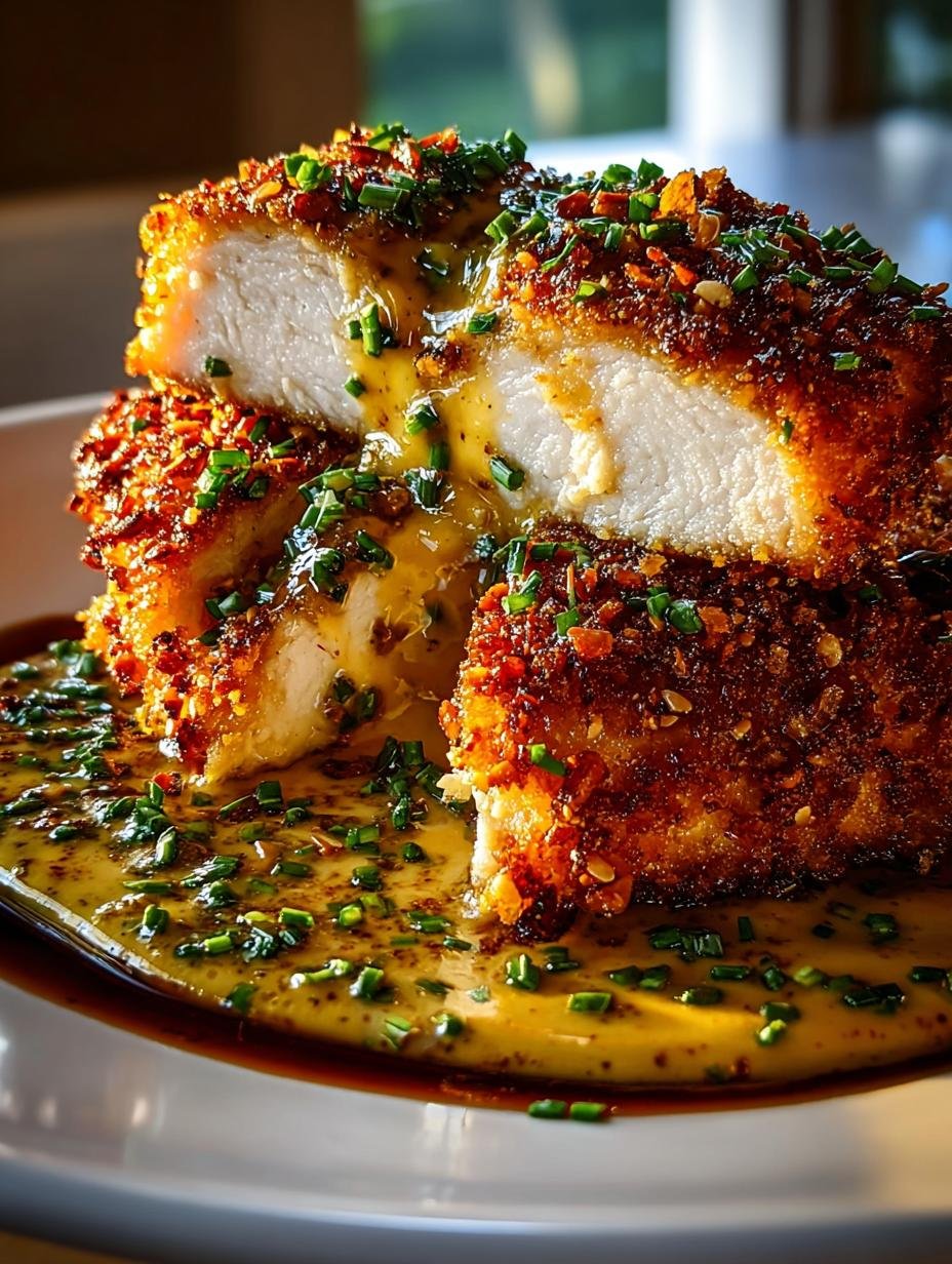 Pretzel Chicken with Mustard