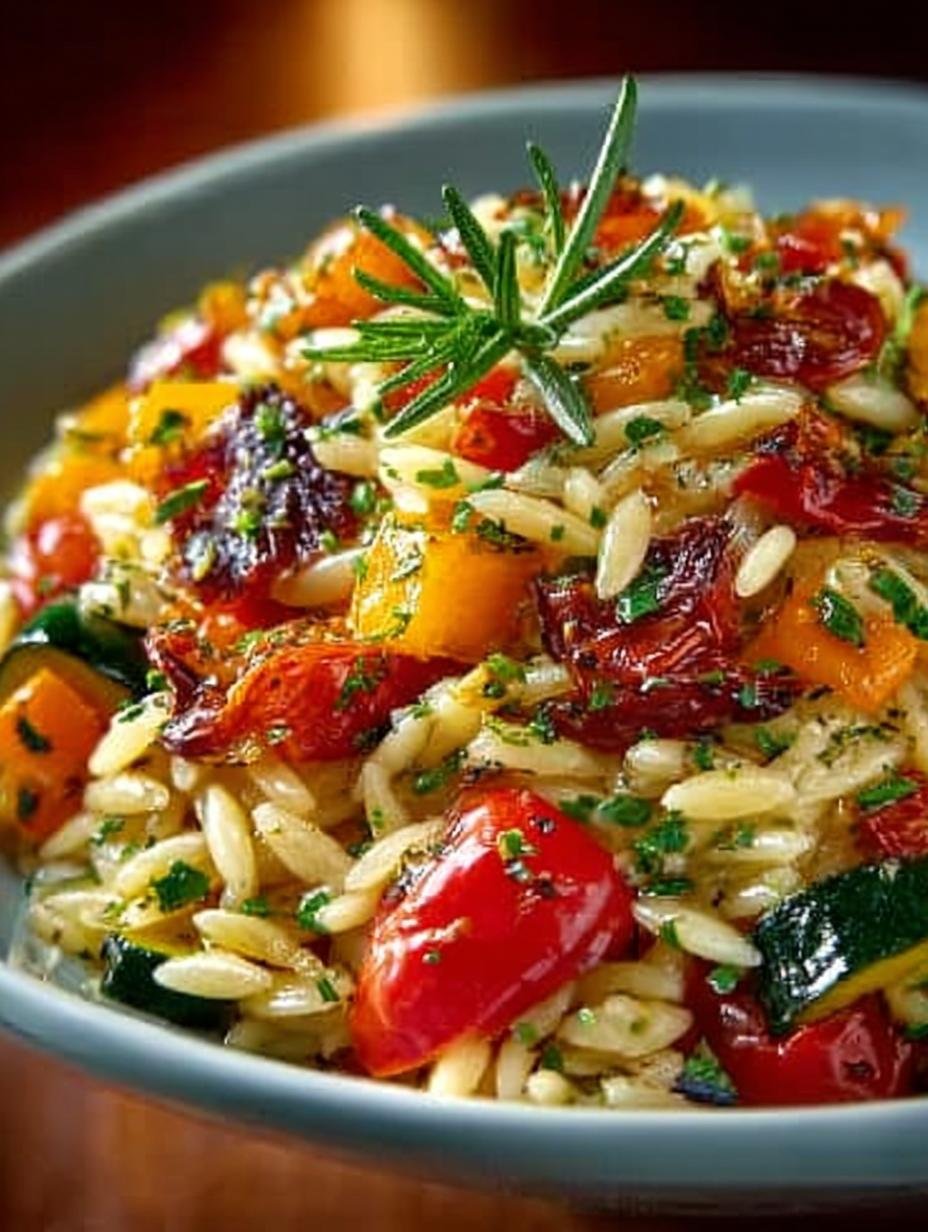 Roasted Vegetable Orzo: 5 Reasons You'll Love This Dish 2 Roasted Vegetable Orzo: 5 Reasons You'll Love This Dish - Roasted Vegetable Orzo - additional detail