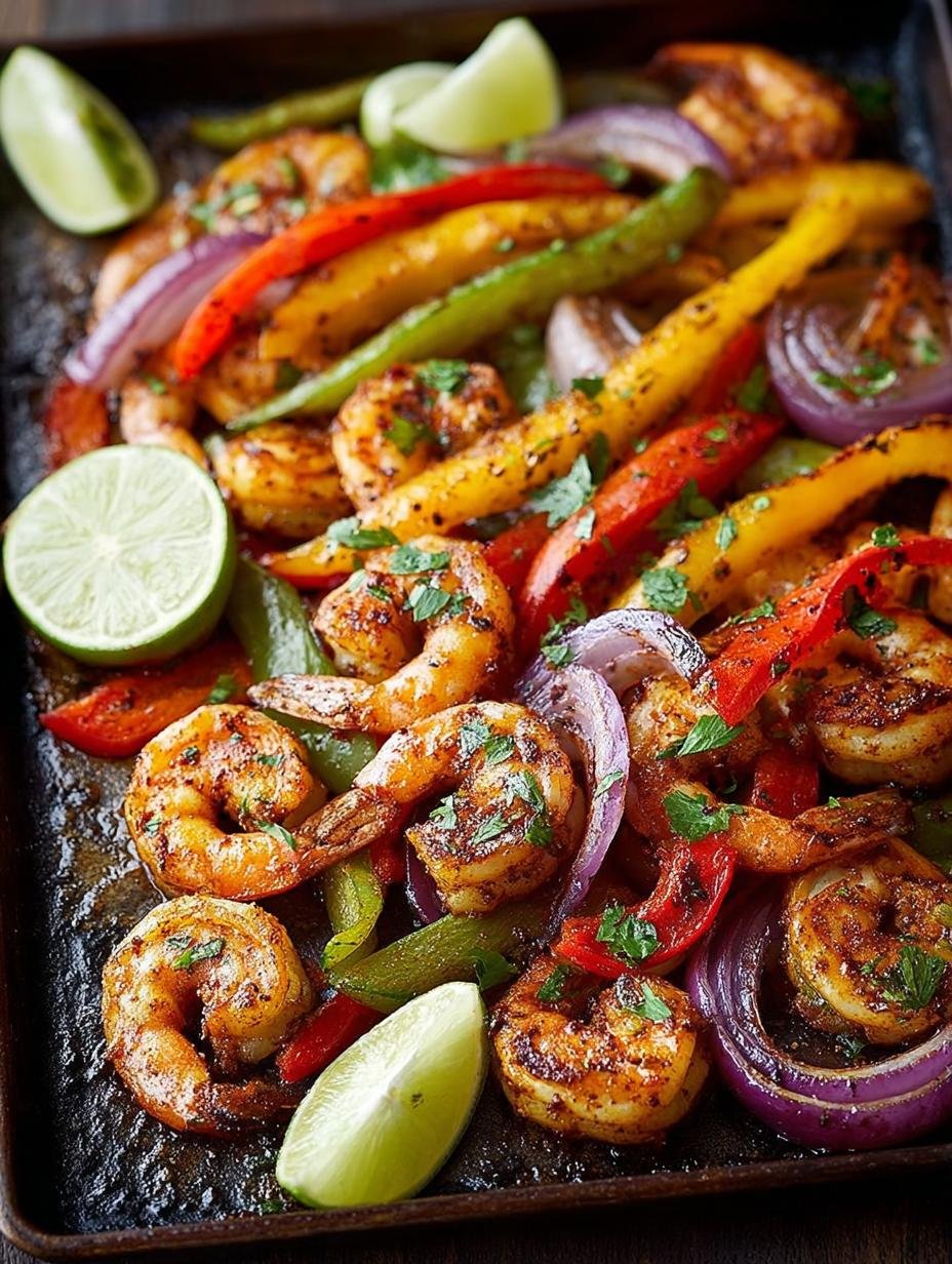 Sheet Pan Shrimp Fajitas