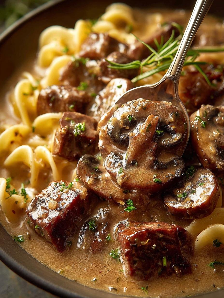 Slow Cooker Beef Stroganoff