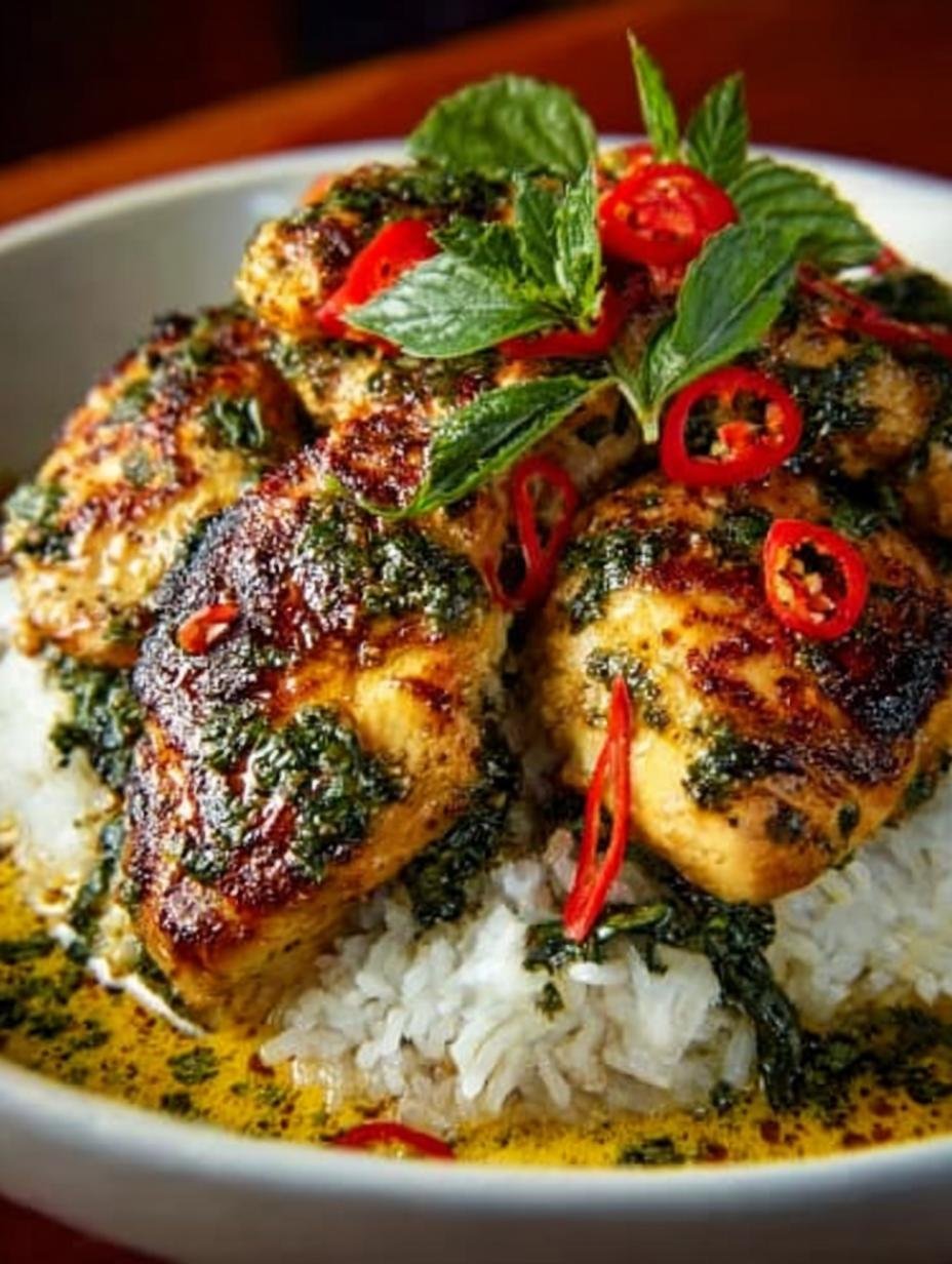 Spiced Coconut Basil Chicken