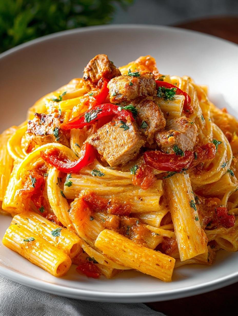 Delicious Spicy Cajun Chicken Pasta in 25 Minutes 1 Delicious Spicy Cajun Chicken Pasta in 25 Minutes - Spicy Cajun Chicken Pasta - main visual representation