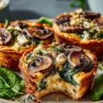 Spinach Mushroom Quiche Muffins