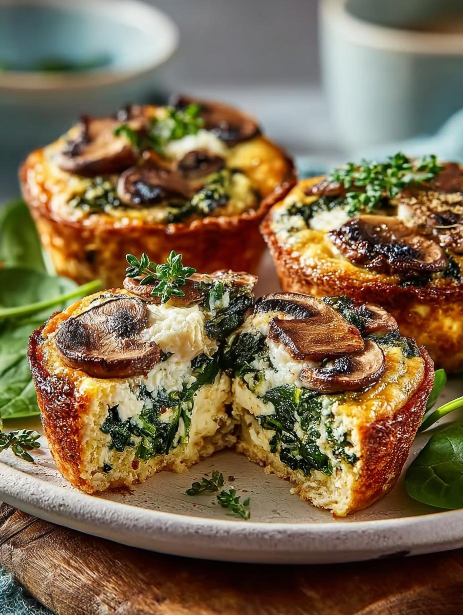 Spinach Mushroom Quiche Muffins: 12 Perfect Bites for Brunch - Spinach Mushroom Quiche Muffins - additional detail