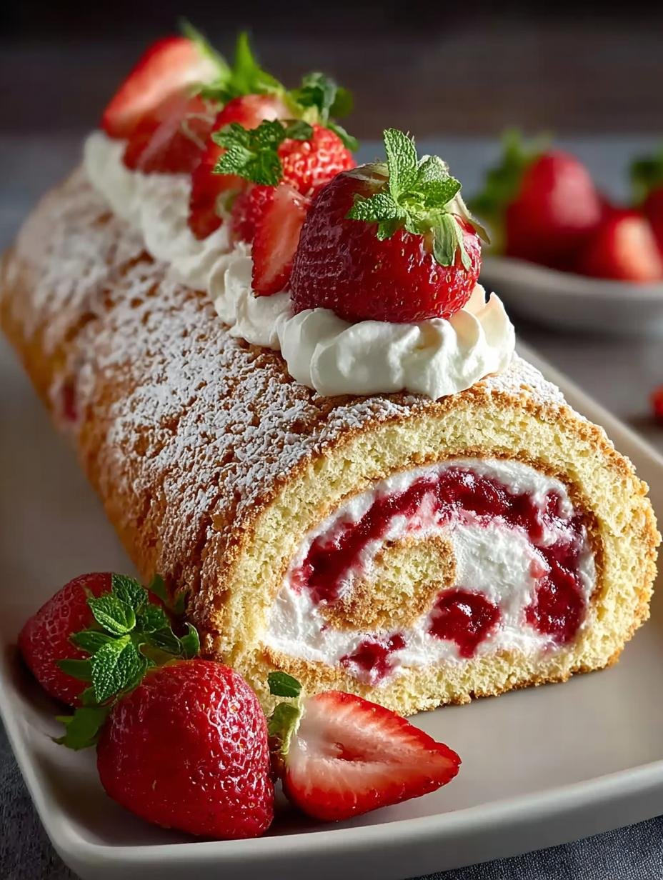 Strawberries Cream Swiss Roll: 8 Steps to Delight - Strawberries Cream Swiss Roll - main visual representation