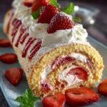 Strawberries Cream Swiss Roll