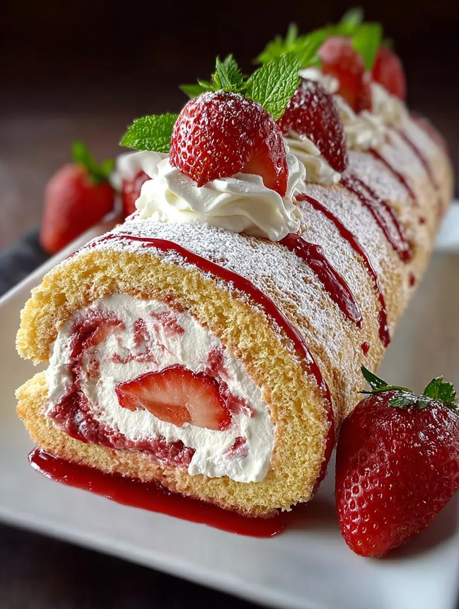 Strawberries Cream Swiss Roll: 8 Steps to Delight - Strawberries Cream Swiss Roll - additional detail