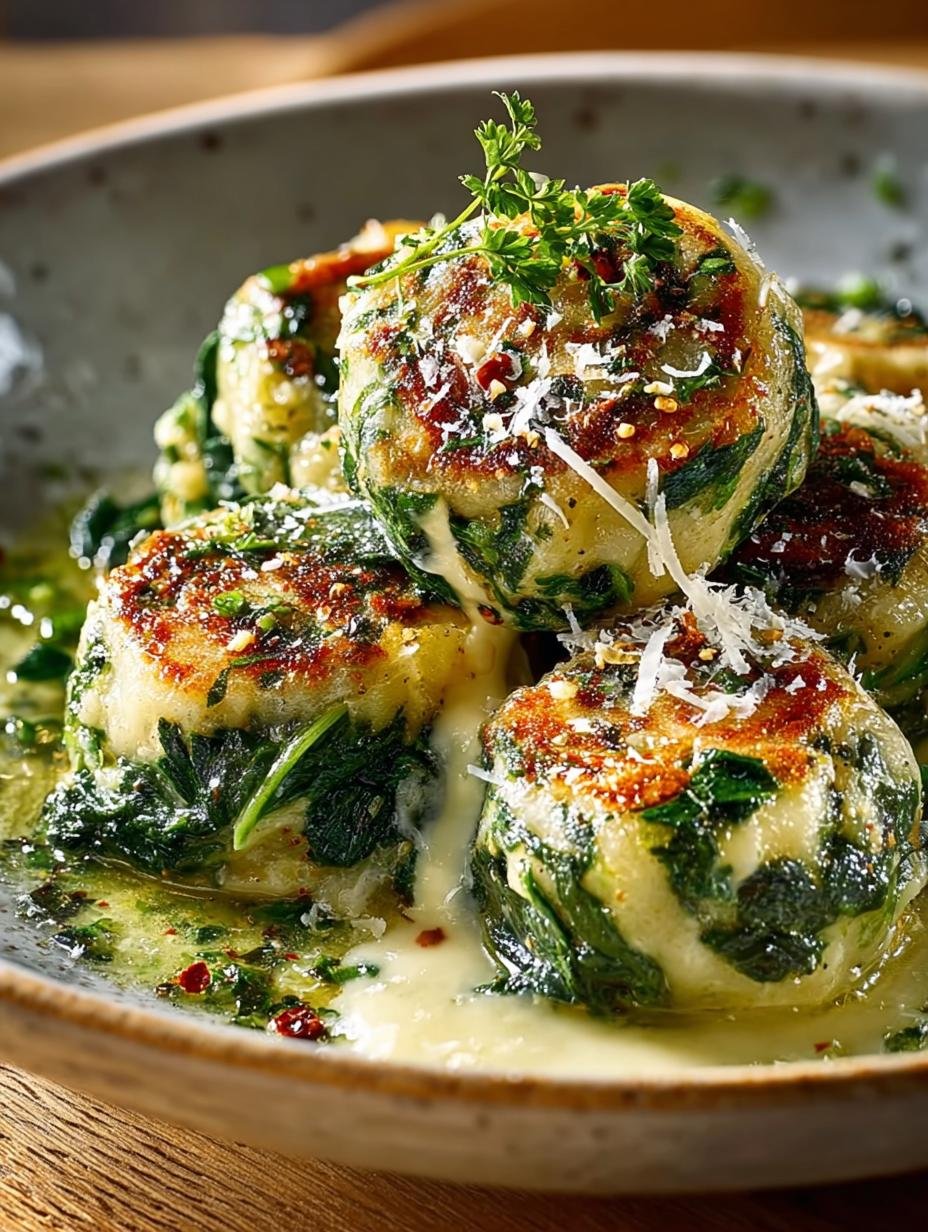 Delicious Sudtiroler Spinach Dumplings with Butter 1 Delicious Sudtiroler Spinach Dumplings with Butter - Sudtiroler Spinach Dumplings with - main visual representation