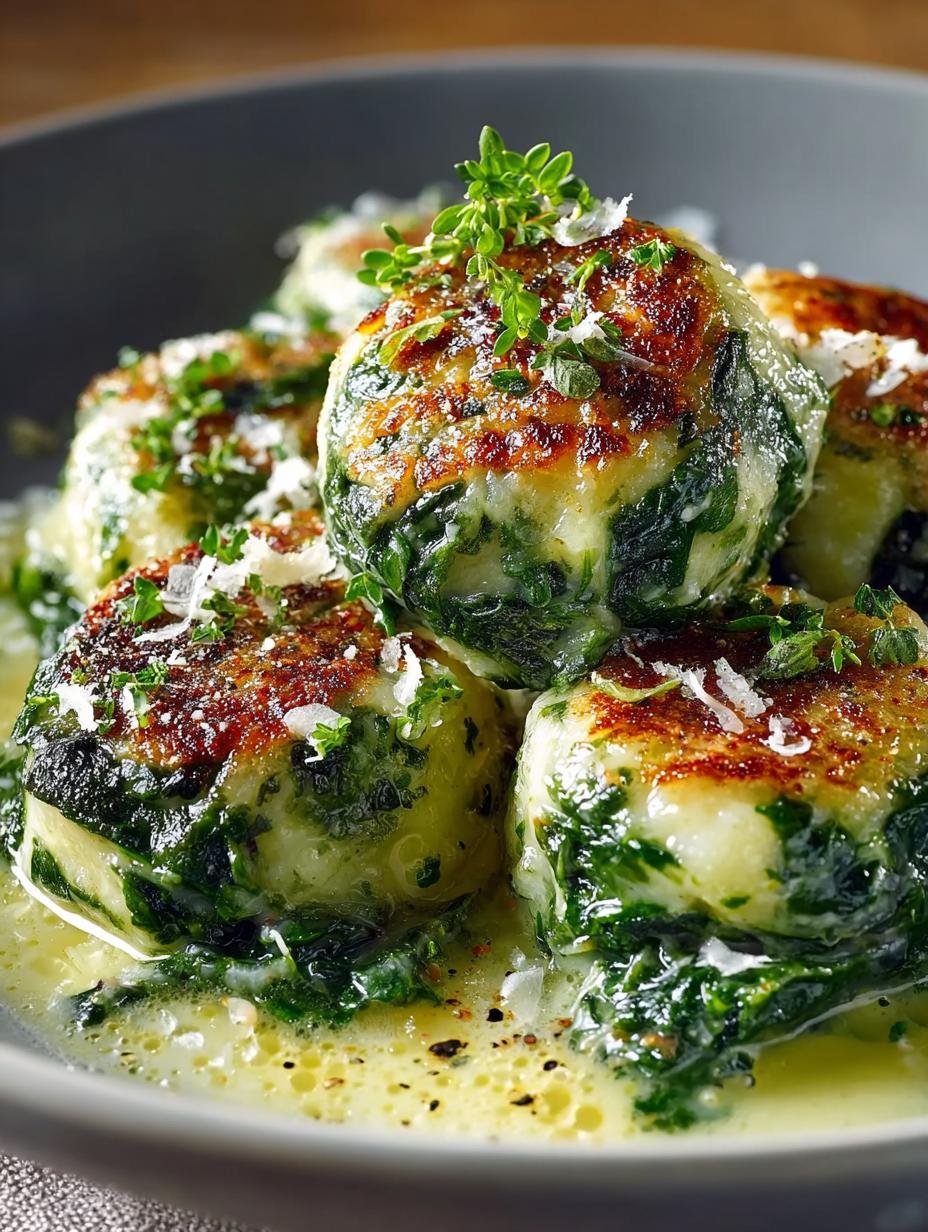 Delicious Sudtiroler Spinach Dumplings with Butter 2 Delicious Sudtiroler Spinach Dumplings with Butter - Sudtiroler Spinach Dumplings with - additional detail