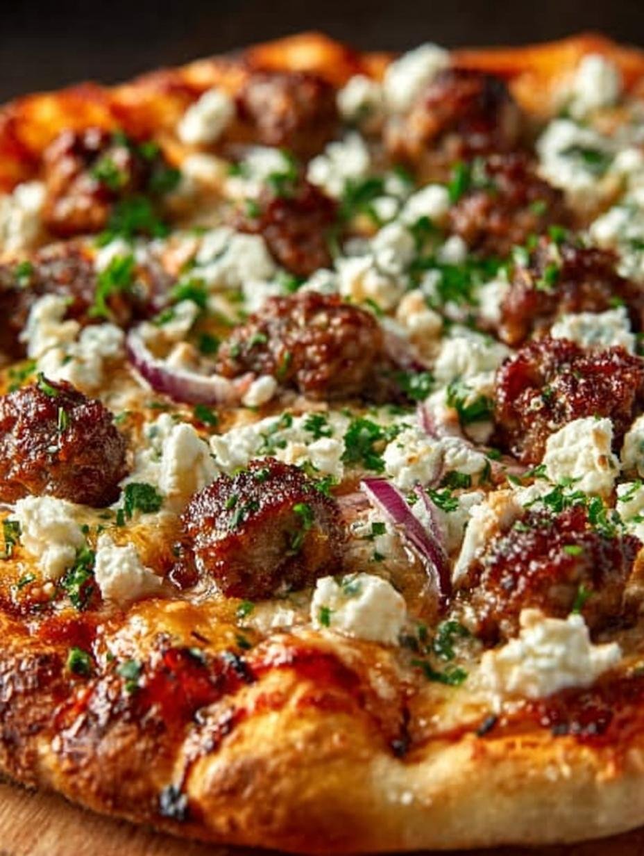 Sweet Spicy Hot Sausage Feta Honey Pizza Recipe 2 Sweet Spicy Hot Sausage Feta Honey Pizza Recipe - Sweet Spicy Hot Sausage - additional detail