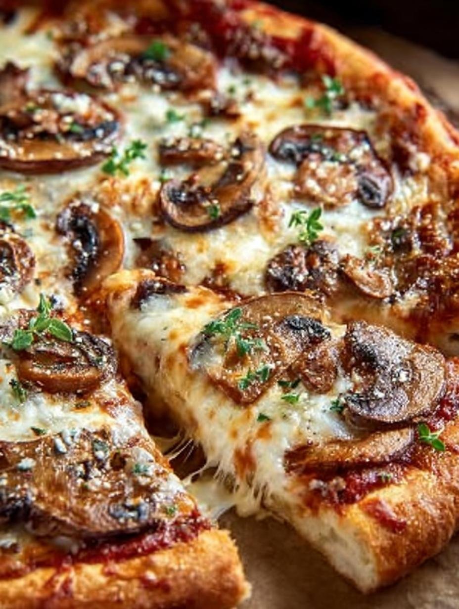 White Mushroom Pizza