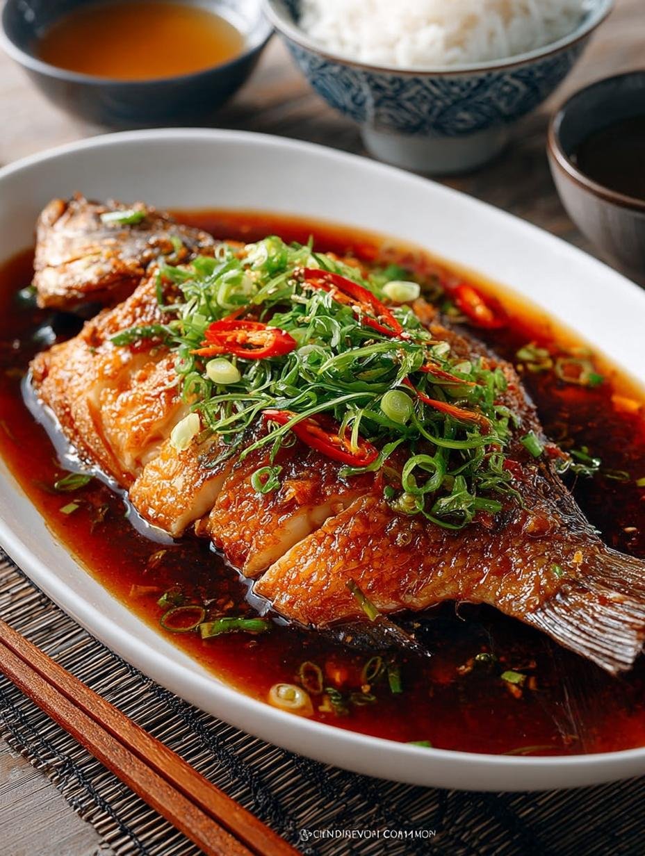 Chinese Braised Whole Fish: A Festive Delight - Chinese Braised Whole Fish - additional detail
