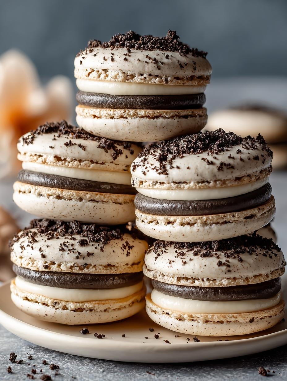 Cookies Cream Macarons: 15 Irresistible Homemade Delights - Cookies Cream Macarons - main visual representation