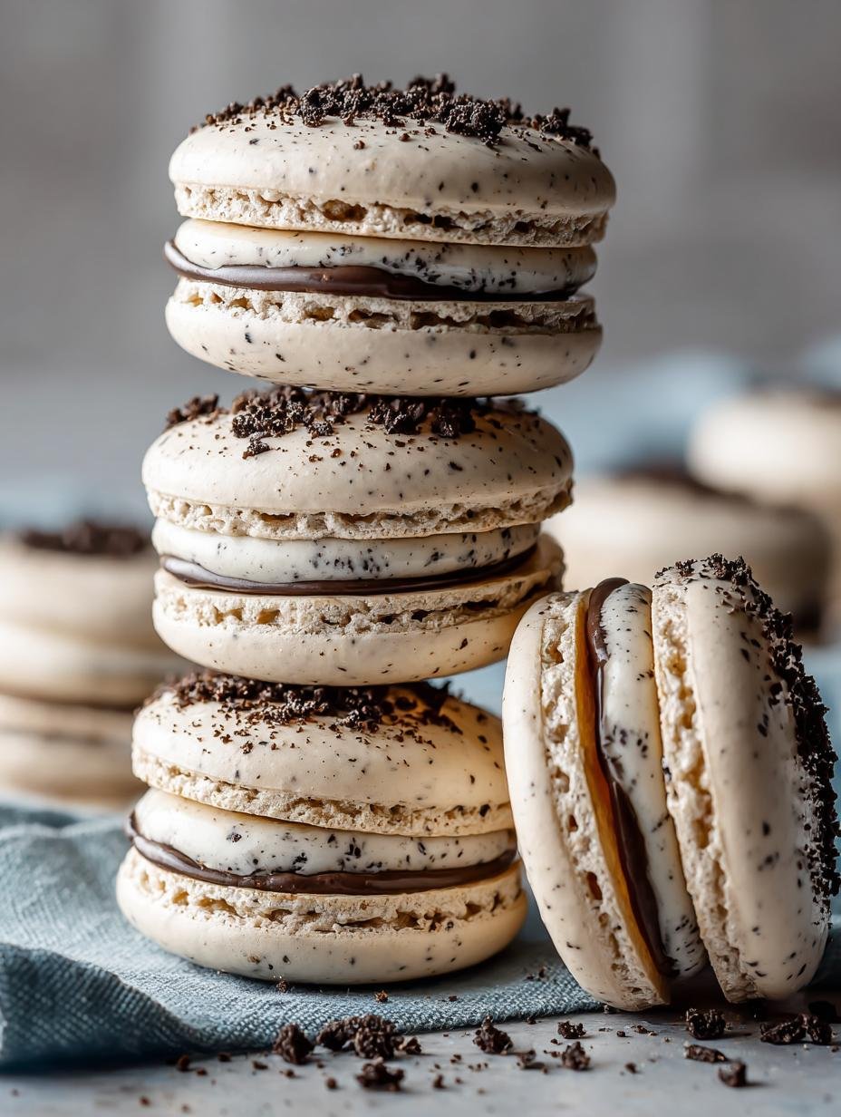 Cookies Cream Macarons: 15 Irresistible Homemade Delights - Cookies Cream Macarons - additional detail