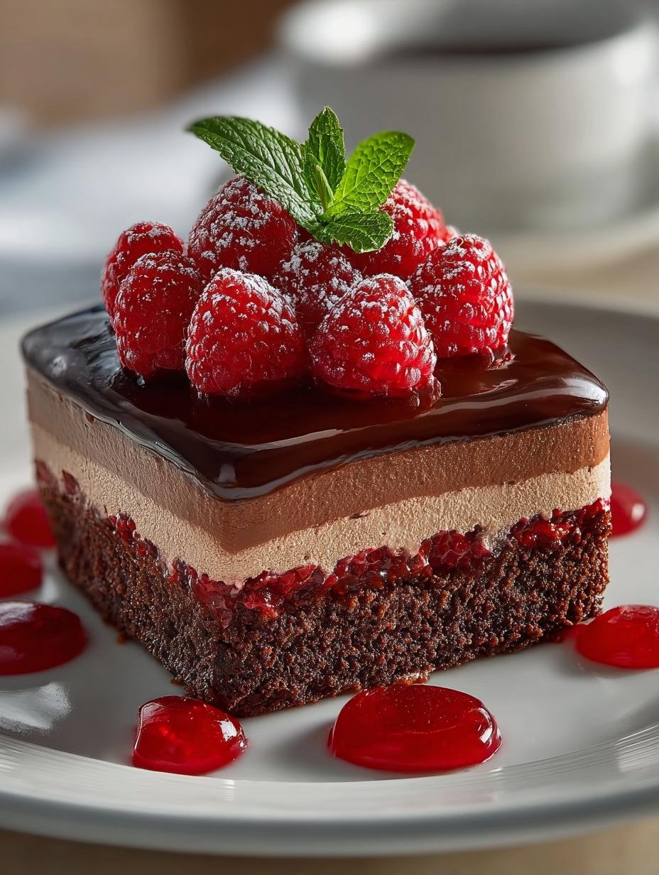 Indulge Heavenly Raspberry Chocolate Mousse Cake Recipe 2 Indulge Heavenly Raspberry Chocolate Mousse Cake Recipe - Indulge Heavenly Raspberry Chocolate - additional detail