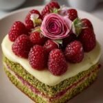 Pistachio Raspberry Rose Cake
