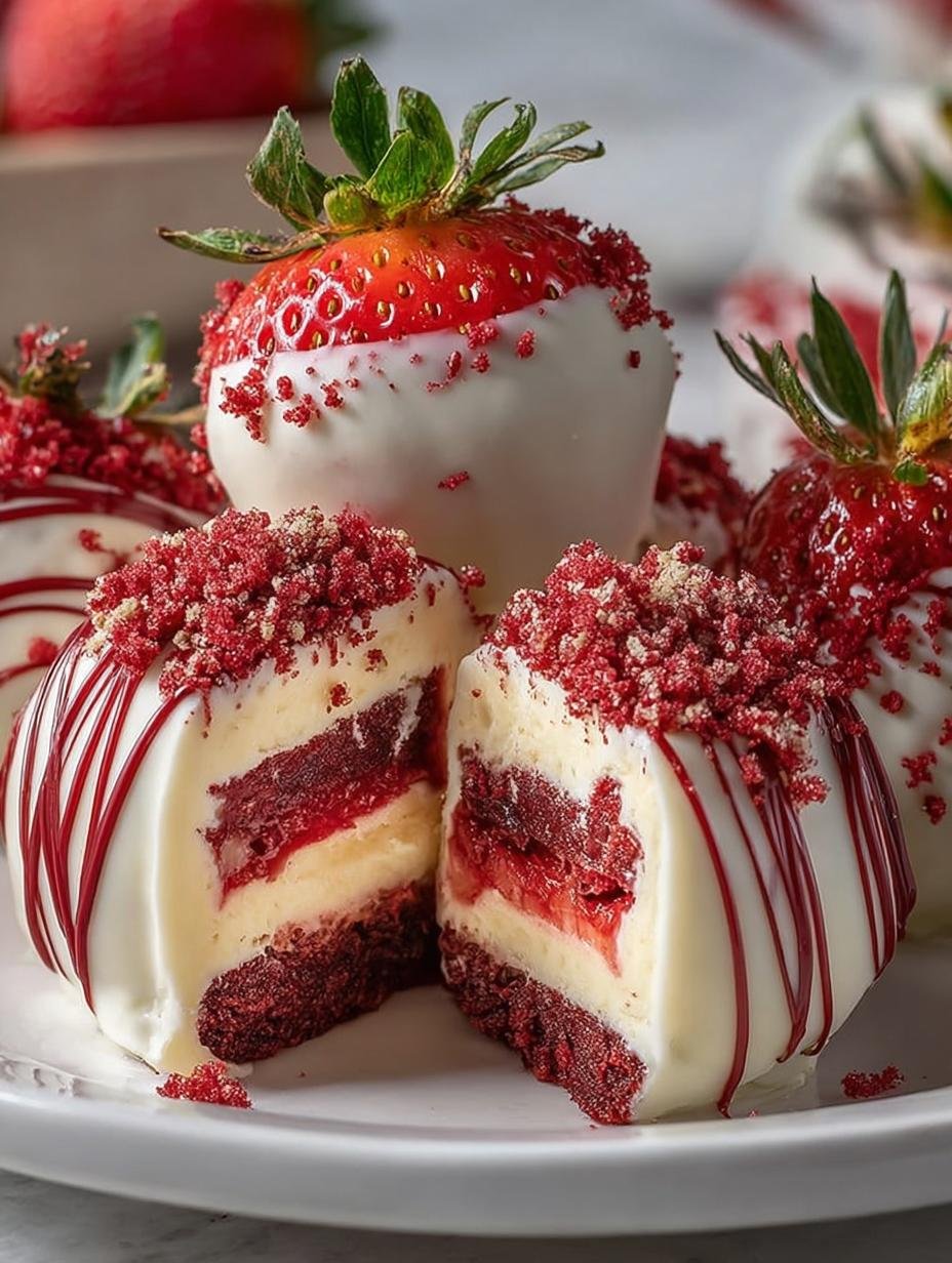 Strawberry Velvet Cheesecake Truffle