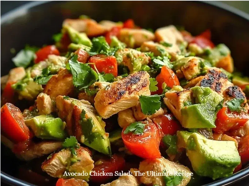 home 10 Delicious Avocado Chicken Salad with fresh ingredients and creamy dressing