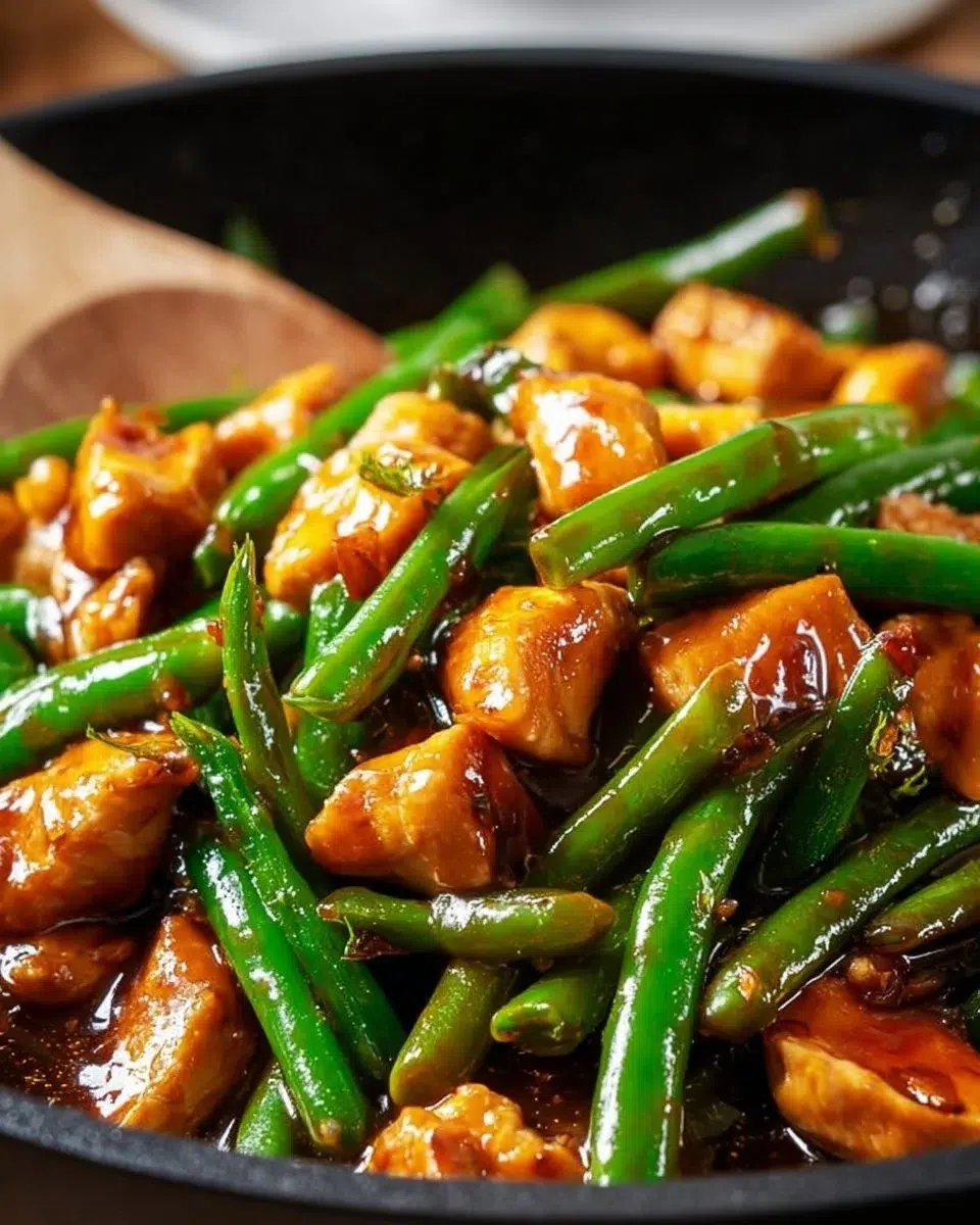 home 7 Quick chicken breast and green beans dish served on a plate