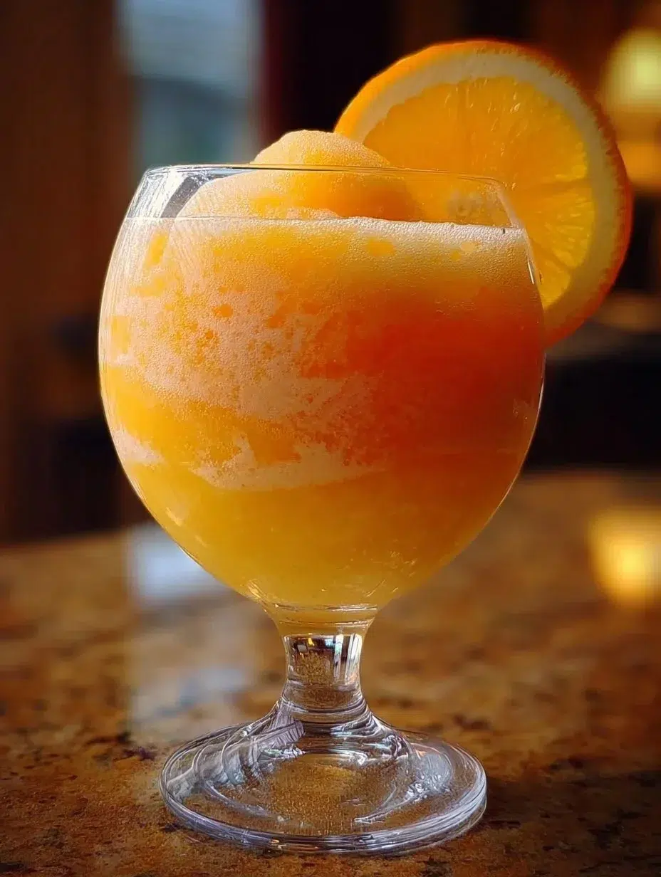 Refreshing Citrus Sherbet Punch served in a colorful glass with garnishes