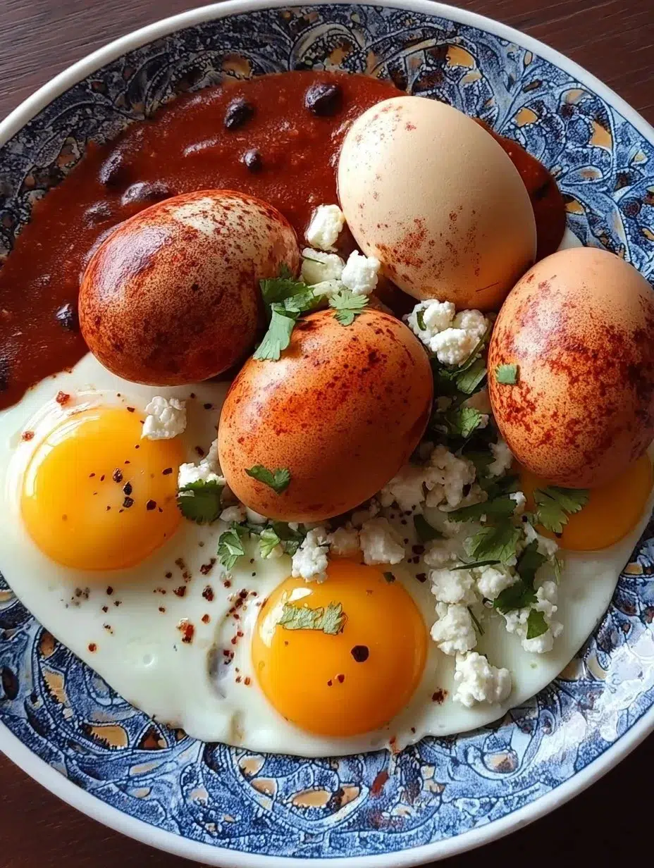 Delicious Eggs Rancheros served with tortillas and salsa