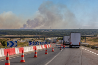 Fermeture de l A63 entre Bayonne et Bordeaux avec déviation et fumées liées aux incendies
