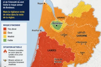 Incendies en Aquitaine avec un focus sur l'agglomération bordelaise