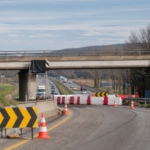 Fermeture du pont de la RD112 au-dessus de l A7 à Saint-Barthélemy-de-Vals